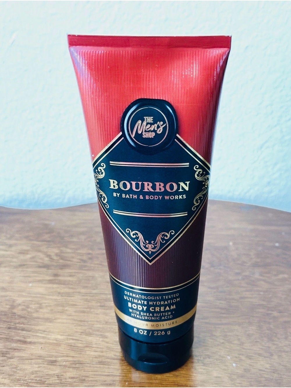 Bath & Body Works Bourbon Men's Moisturizing Body Cream - Red and Black